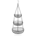 3-Tier Wire Basket Storage Stand For Fruit Vegetables Household Items Tiered Stand Baskets for Kitchen Organization